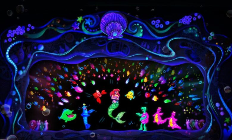 Concept art for The Little Mermaid: A Musical Adventure at Disney's Hollywood Studios