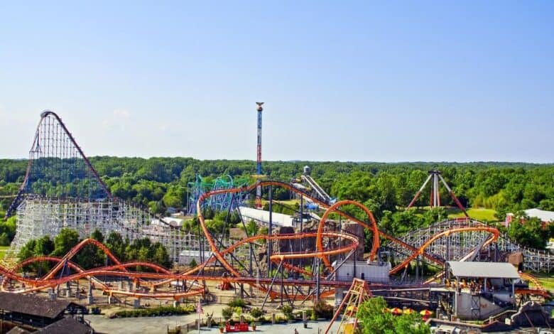 Six Flags America skyline