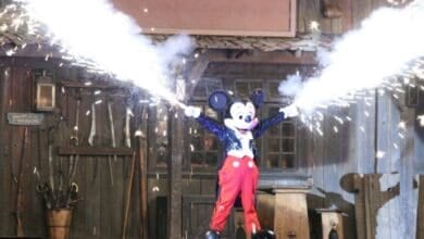 Mickey Mouse in Fantasmic! at Disneyland
