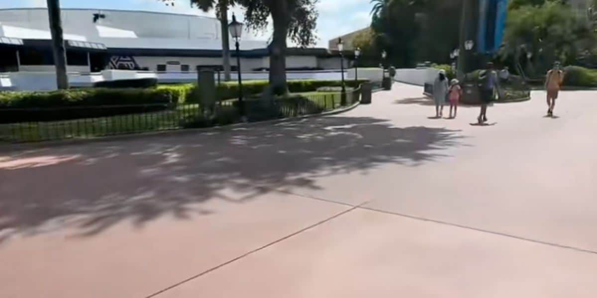 No crowds at EPCOT at Walt Disney World Resort.