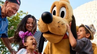 Walt Disney World Resort Annual Passholders with Pluto at EPCOT