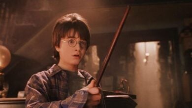 Daniel Radcliffe as Harry Potter in Harry Potter and the Sorcerer's Stone