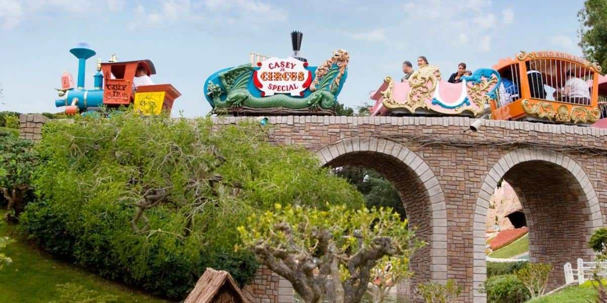 The Casey Jr Circus Train ride at Disneyland Park