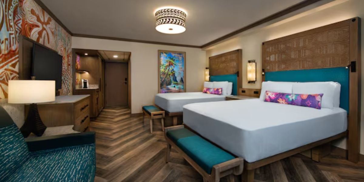 A room at Disney's Polynesian Village Resort, one of Walt Disney World Resort's Deluxe Resort hotels.
