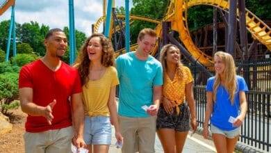 Guests at Six Flags Great America, a six flags park closure coming soon.