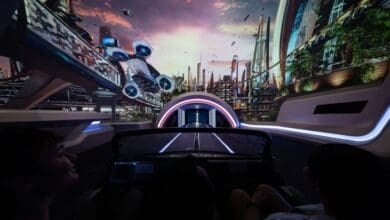 The moment the doors are supposed to open on Test Track 3.0