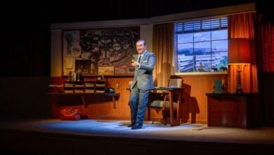 The "Walt Disney – A Magical Life" stage and animatronic