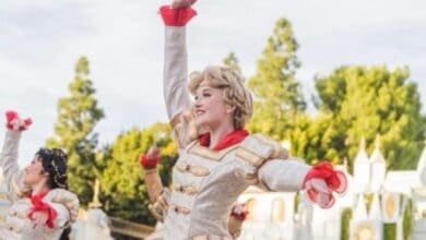 Hannah Jacks Performs in A Christmas Fantasy Parade at Disneyland