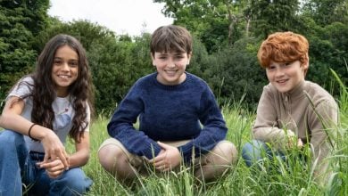 Arabella Stanton, Dominic McLaughlin, and Alastair Stout in the new Harry Potter series on HBO