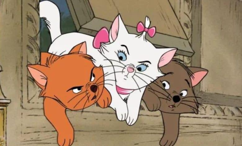 Marie, Toulouse, and Belioz in The Aristocats