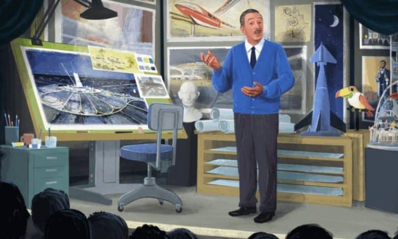 concept art for Walt Disney scene on Carousel of Progress