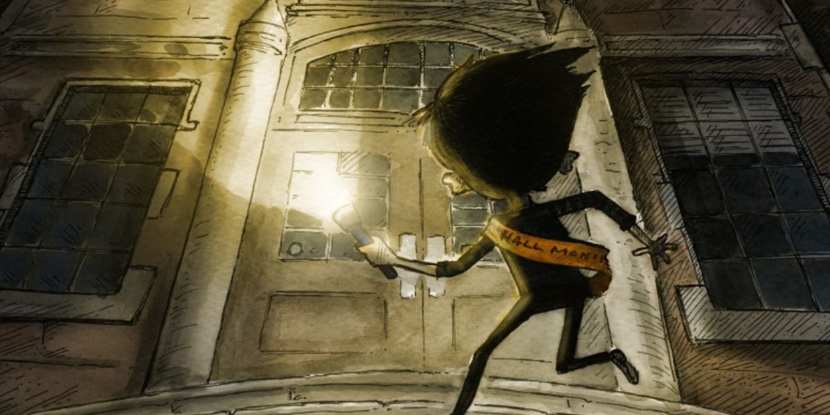 art from the book series Eerie Elementary that is becoming Eerie Prep