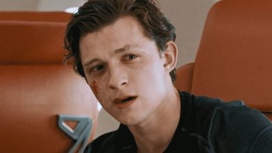 Tom Holland as Peter Parker crying