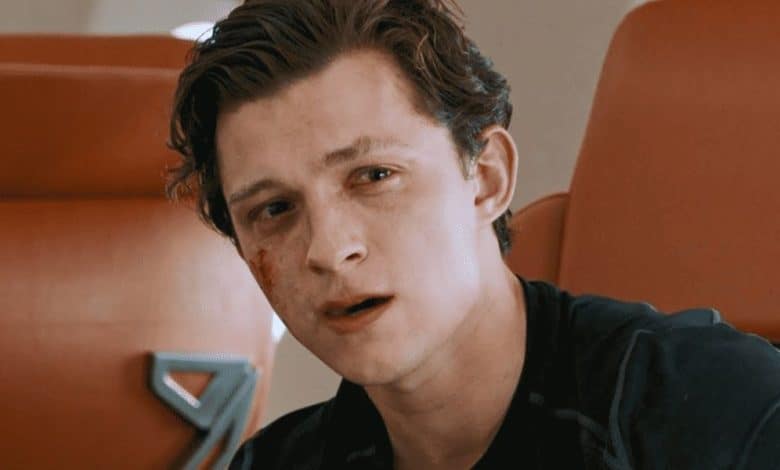 Tom Holland as Peter Parker/Spider-Man crying