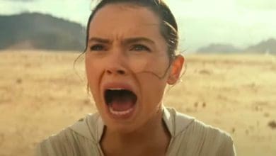 Rey (Daisy Ridley) screaming in 'The Rise of Skywalker'