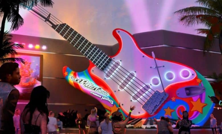 The exterior of Rock 'n' Roller Coaster with Muppets retheme at Disney World
