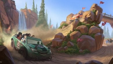 concept art for Magic Kingdom's new land, Piston Peak