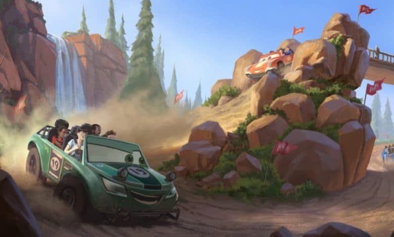 concept art for Magic Kingdom's new land, Piston Peak