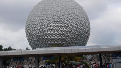 The main entrance to EPCOT