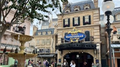 Remy' Ratatouille Adventure exterior in EPCOT's France Pavilion, Disney World