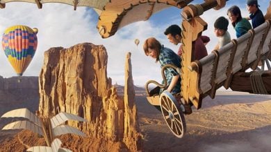 Guests ride Soaring: Fantastic Flight at Tokyo DisneySea