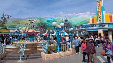 Guests in Mickey's Toontown at Disneyland Park.
