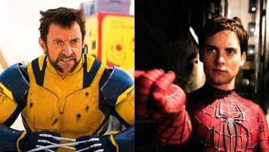 Split image: L - Hugh Jackman as Logan in 'Deadpool and Wolverine' R - Tobey Maguire as Peter Parker in 'Spider-Man 2'