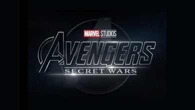 The image shows the official logo for Marvel Studios' "Avengers: Secret Wars"