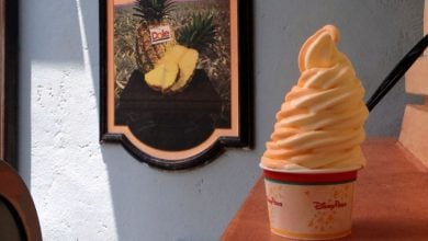A Dole Whip swirl on a counter at Walt Disney World Resort.