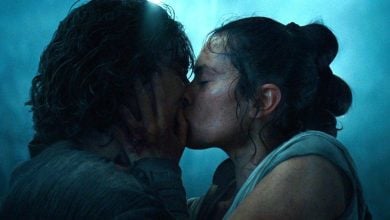 Ben Solo and Rey kissing in 'The Rise of Skywalker'