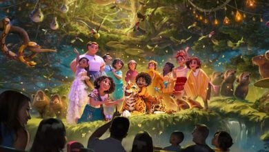 concept art for 'Encanto' ride at Animal Kingdom's Tropical Americas land