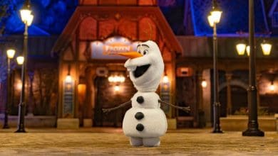 The advanced Olaf animatronic for World of Frozen in Disneyland Paris
