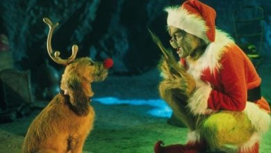 The Grinch dresses as Santa with Max in "How the Grinch Stole Christmas' (2000)