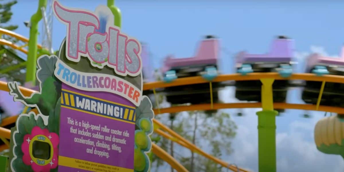 Trolls rollercoaster in Dreamworks Land in Universal Studios Florida