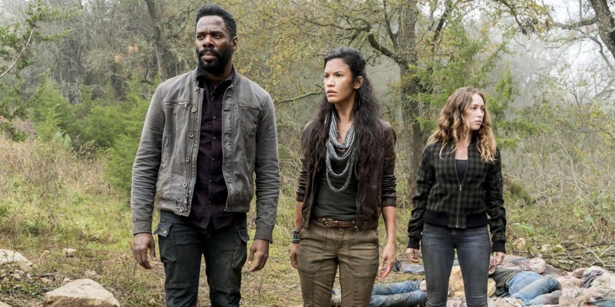 Colman Domingo and two other actresses in 'Fear the Walking Dead' tv show