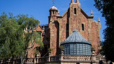 The Haunted Mansion exterior at Magic Kingdom Park during the day.