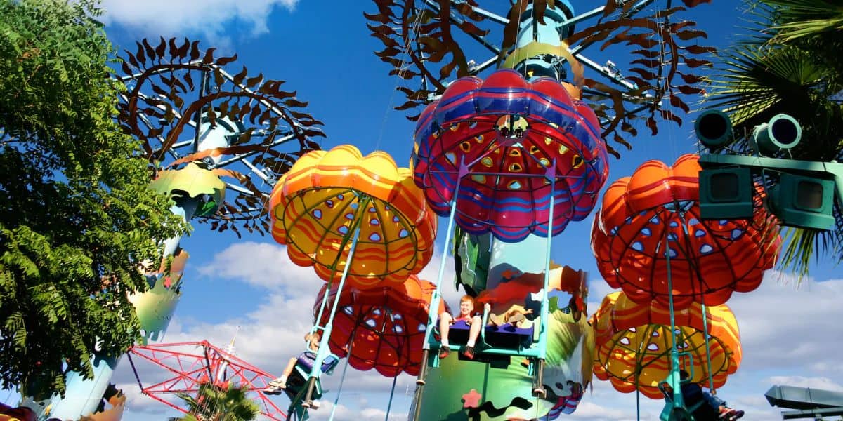 The Jumpin' Jellyfish ride in Paradise Gardens Park at Disney California Adventure