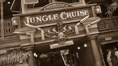 The Jungle Cruise attraction entrance at Disneyland.