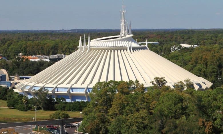 Space Mountain at Magic Kingdom Park as seen from Disney's Contemporary Resort.