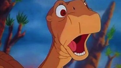 Littlefoot shocked in 'The Land Before Time'