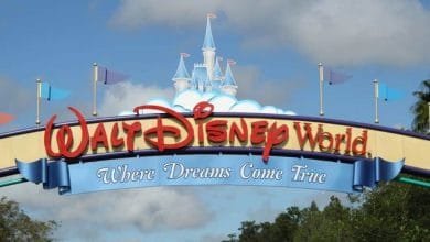 Walt Disney World Resort entrance sign.