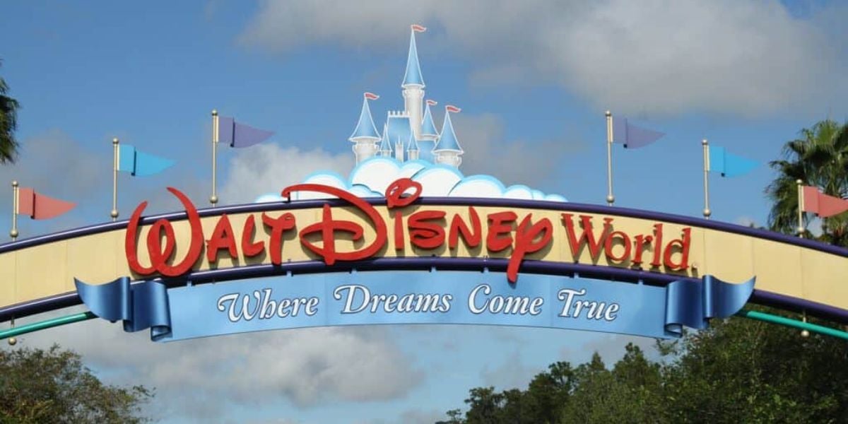 Walt Disney World Resort entrance sign.