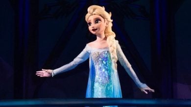 The new Elsa audio-animatronic in Frozen Ever After at EPCOT