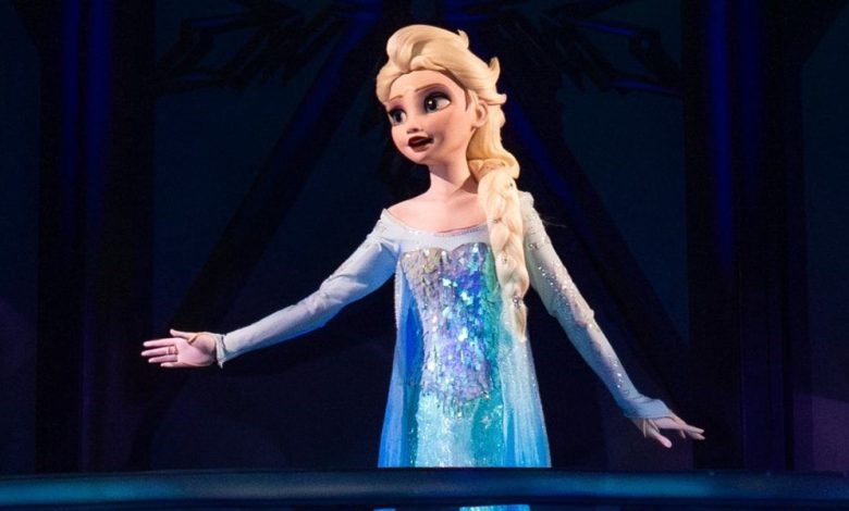 The new Elsa audio-animatronic in Frozen Ever After at EPCOT