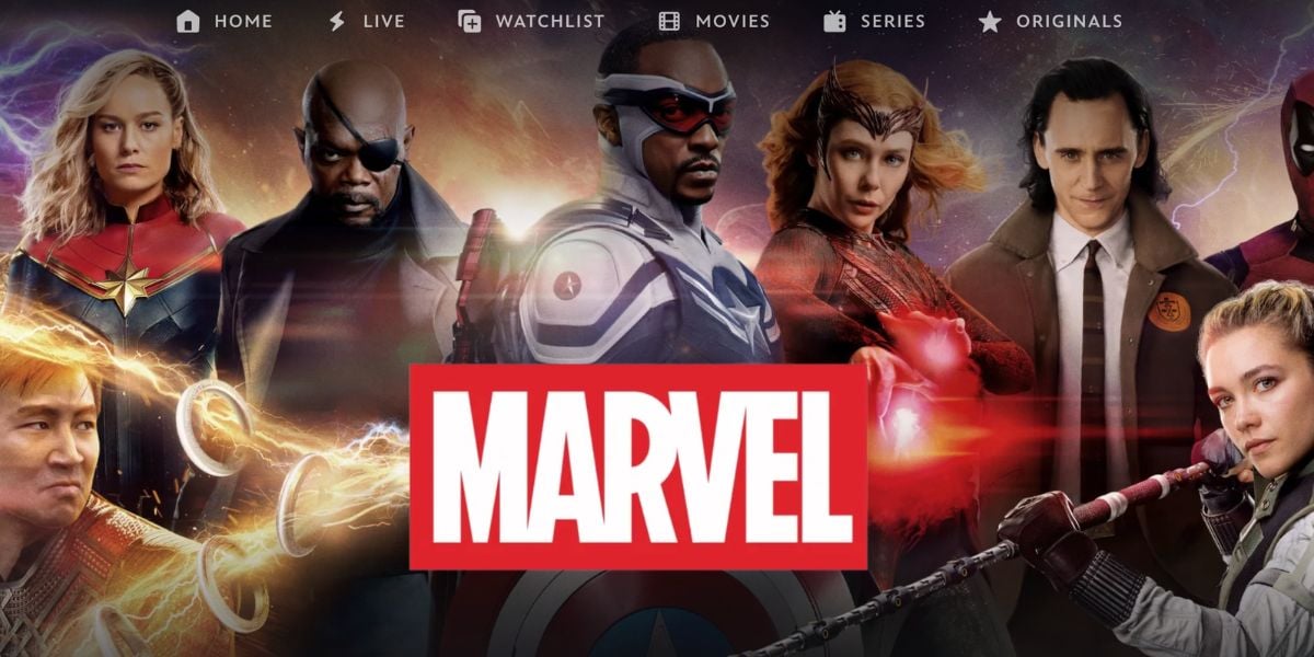 Marvel heroes on Disney+ app