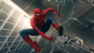 Spider-Man (Tom Holland) swinging away from Boomerang in 'Brand New Day' trailer
