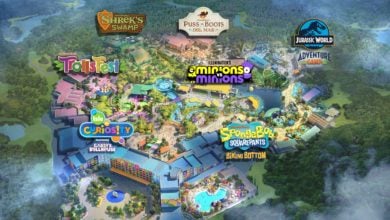 Universal Kids resort map concept art. New Universal resort.