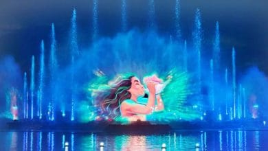 Moana scene of Disney Cascade of Lights