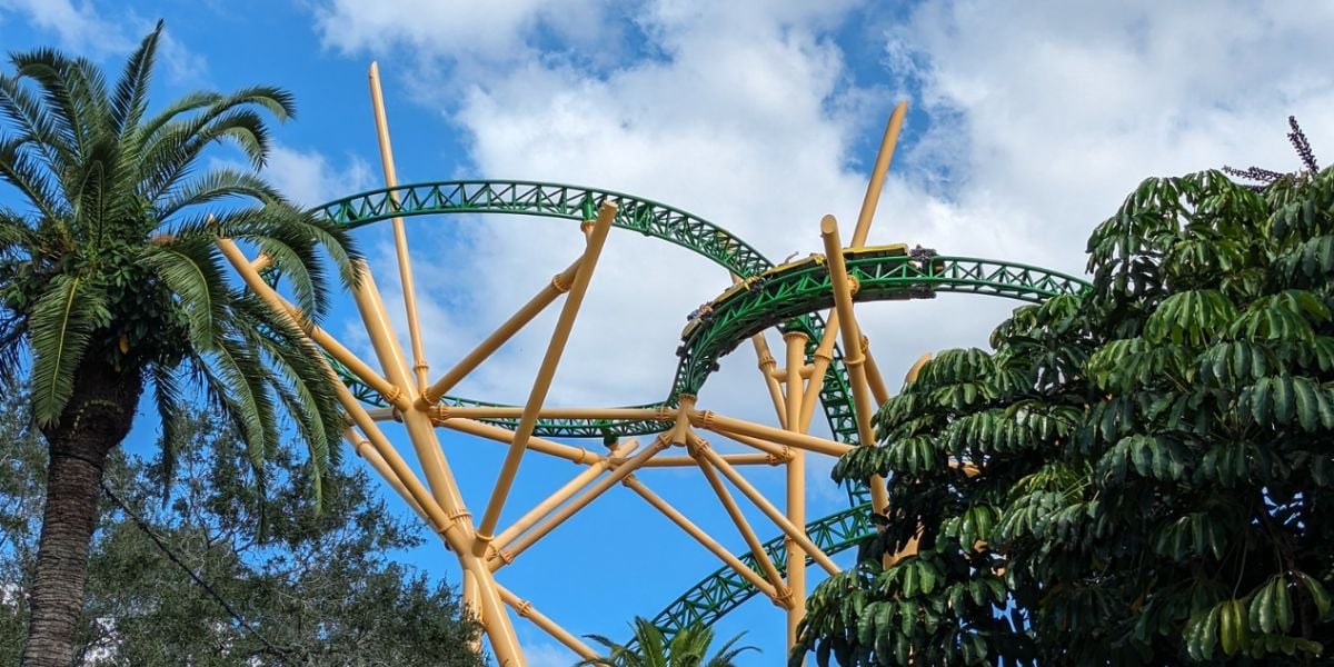 Roller coaster track at Busch Gardens Tampa Bay