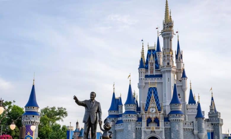 Cinderella Castle and the Partners statue in Disney World's Magic Kingdom park. Disney World earthquake aftershock